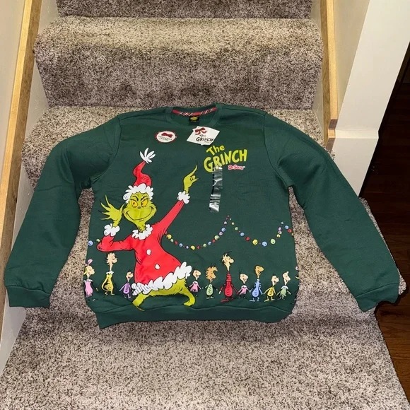 The Grinch Graphic Sweatshirt in Green - Picture 1 of 2